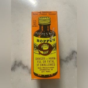 Vintage antique empty box Hoppe’s Gun Oil Powder Solvent